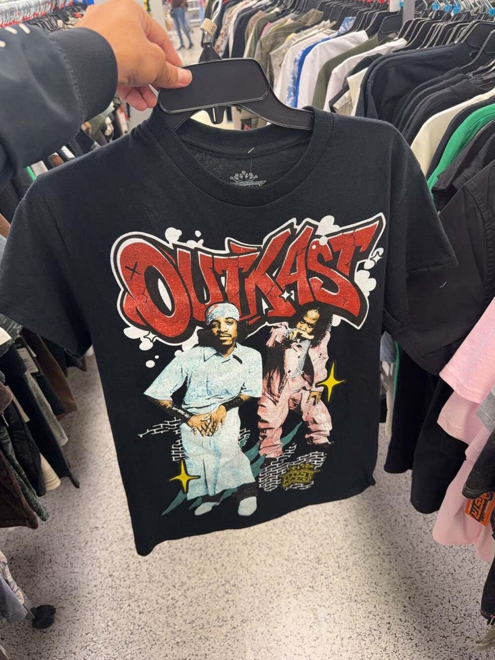 Outkast Graphic Print T-Shirt Black Size S